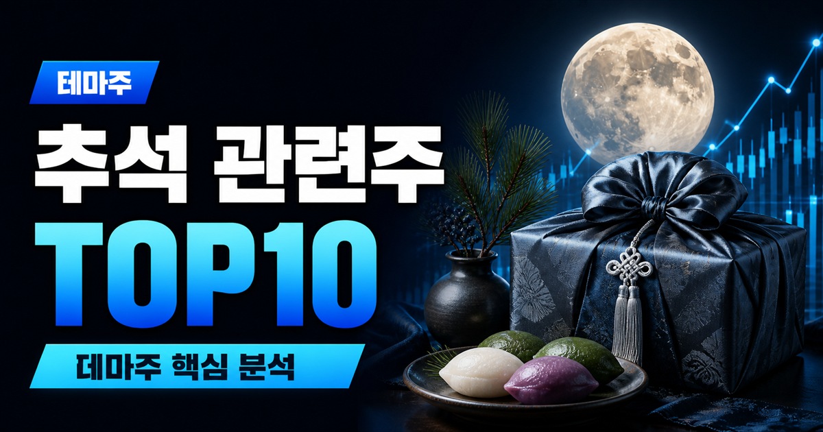 추석 관련주 TOP10 | 명절 테마주, 선물세트·여행 수혜주 - 테마주 주식 분석 대표 이미지