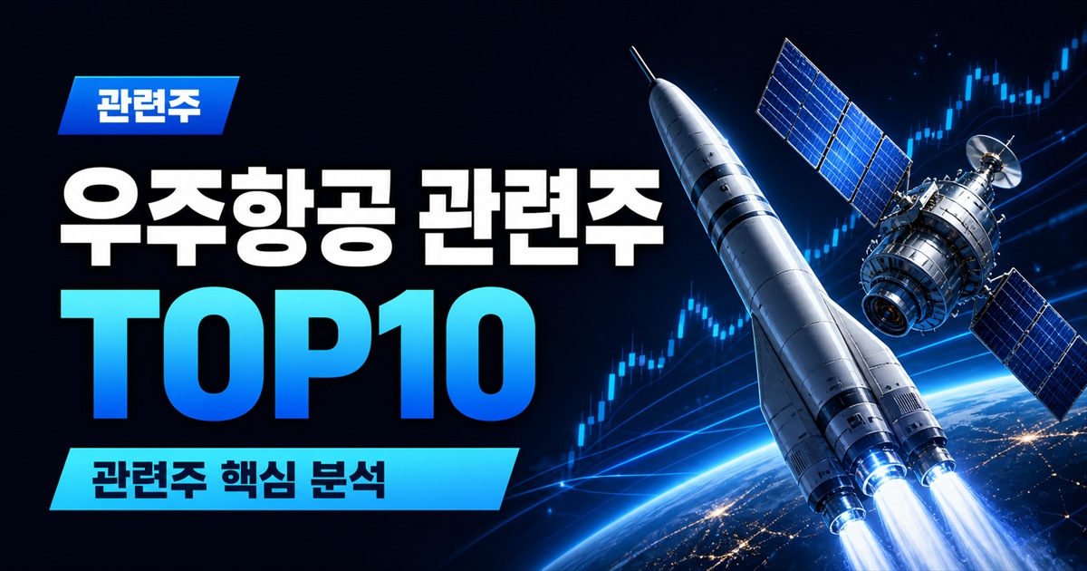 우주항공 관련주 TOP10 | 누리호 대장주, 위성통신 수혜주 - 관련주 주식 분석 대표 이미지