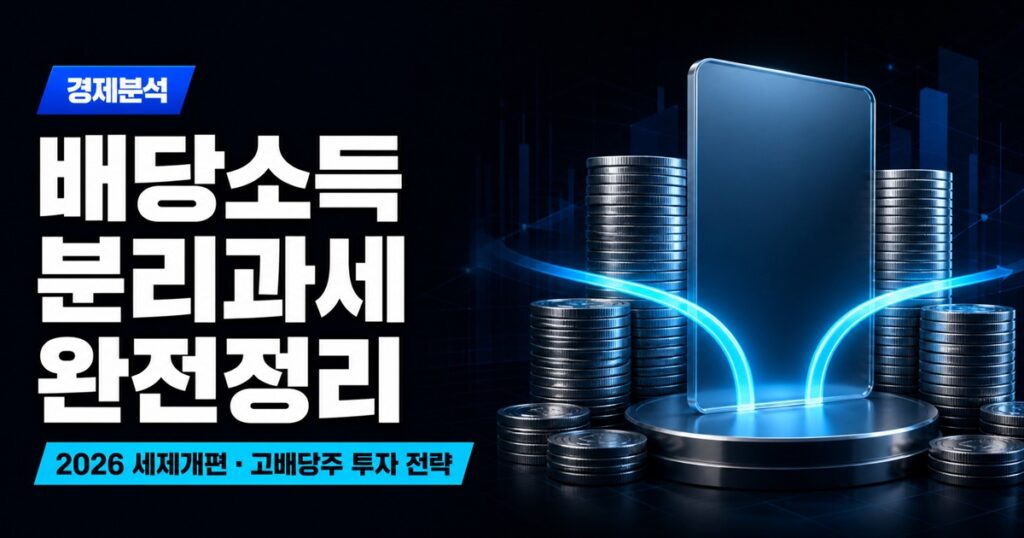 배당소득 분리과세 완전정리 | 2026 세제개편과 고배당주 투자 전략 - 경제분석 주식 분석 대표 이미지