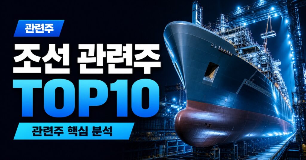 조선 관련주 TOP10 | 조선 대장주, 마스가(MASGA) 수혜주 - 관련주 주식 분석 대표 이미지