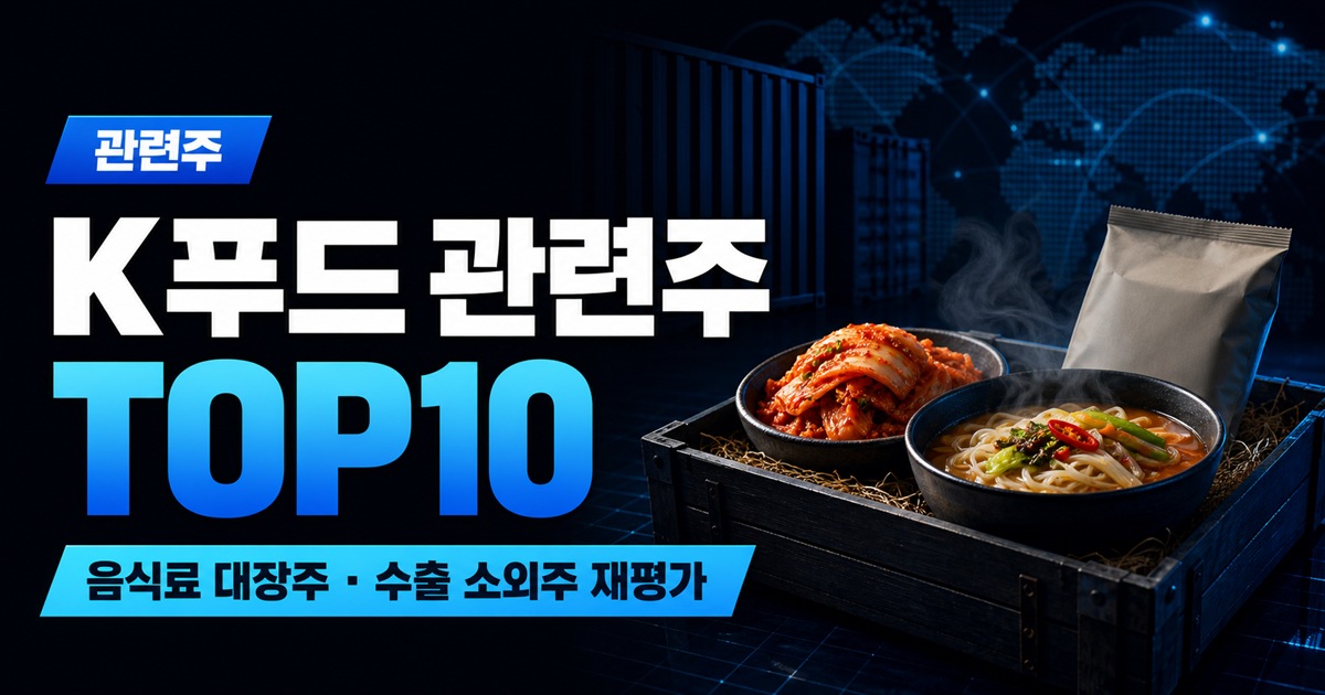 K푸드 관련주 TOP10 | 음식료 대장주, 수출 소외주 재평가 - 관련주 주식 분석 대표 이미지