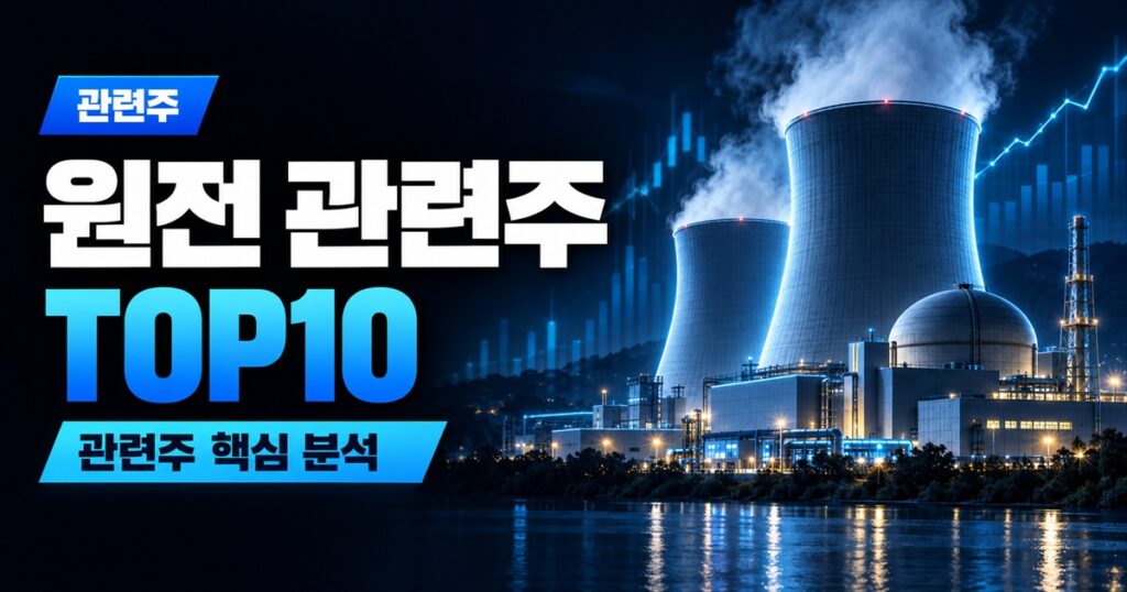 원전 관련주 TOP10 | 원전 대장주, 대미투자 원전 8기 수혜주 - 관련주 주식 분석 대표 이미지