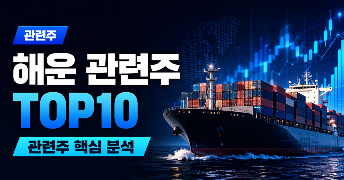 해운 관련주 TOP10 | 해운 대장주, 호르무즈 운임 급등 수혜주 - 관련주 주식 분석 대표 이미지