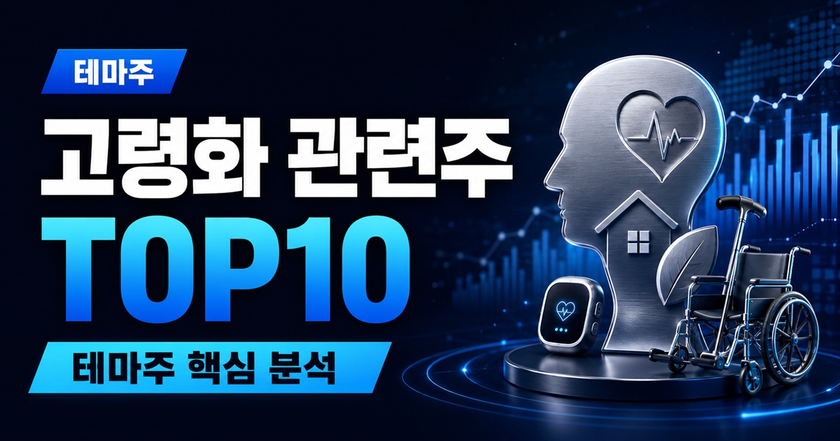 고령화 관련주 TOP10 | 실버 대장주, 2026 노인복지 예산 수혜주 - 테마주 주식 분석 대표 이미지