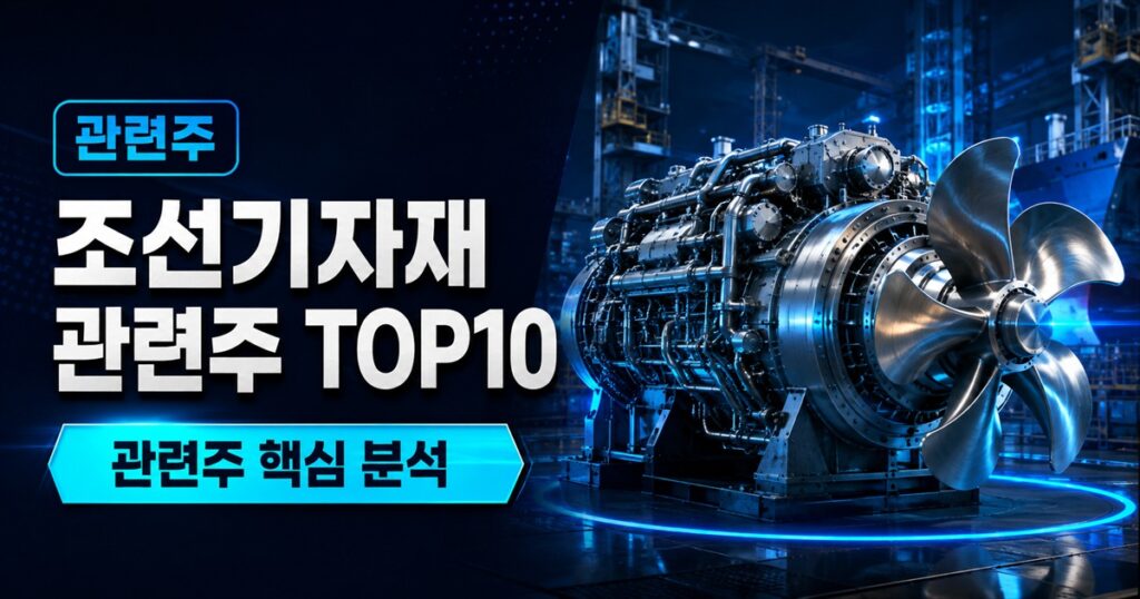 조선기자재 관련주 TOP10 | 선박엔진 대장주, 조선 슈퍼사이클 수혜주 - 관련주 주식 분석 대표 이미지