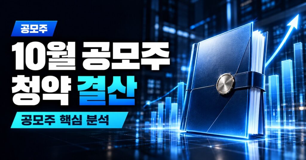 10월 공모주 청약 결산 | AI냐 제조업이냐보다 공모가 위치가 개인 청약을 갈랐다 - 공모주 주식 분석 대표 이미지