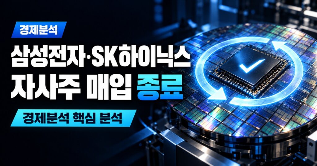 삼성전자·SK하이닉스 자사주 매입 종료 | 55조 중 40조는 사라지고 15조는 돌아온다 - 경제분석 주식 분석 대표 이미지
