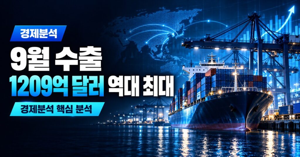 9월 수출 1209억 달러 역대 최대 | 늘어난 수출의 90%가 반도체·컴퓨터였다 - 경제분석 주식 분석 대표 이미지