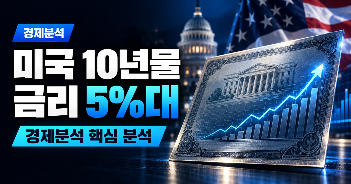 미국 10년물 금리 5%대 | 5.25%를 쪼개면 0.9%p는 연준이 아니라 빚 때문이다 - 경제분석 주식 분석 대표 이미지
