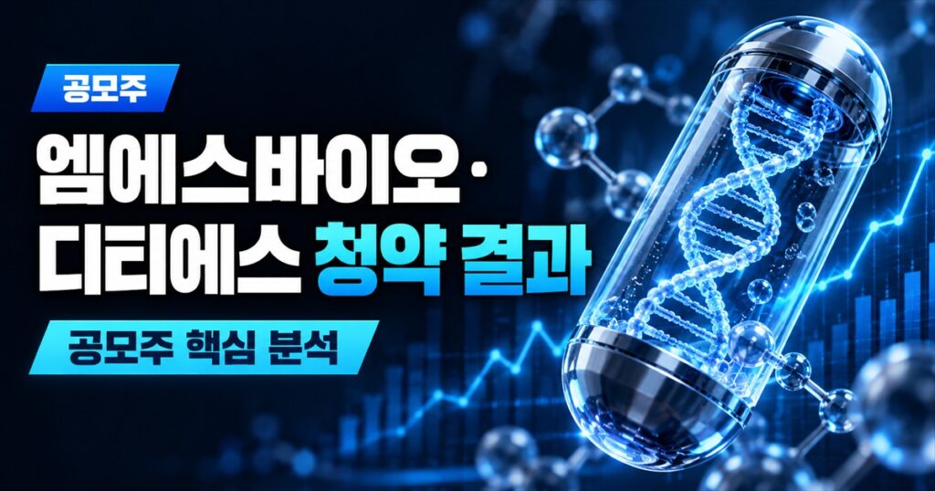 엠에스바이오·디티에스 청약 결과 | 증거금 11조, 1억 넣었다면 더 많이 받는 쪽은 경쟁률 낮은 디티에스 - 공모주 주식 분석 대표 이미지